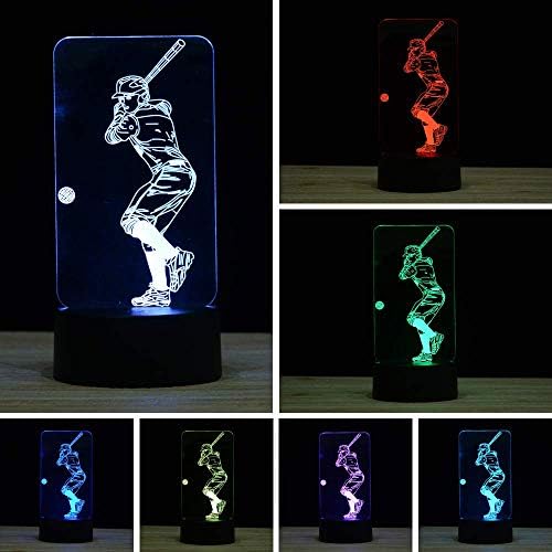 XIEHE 3D Ilusão LED Night Light, 7 cores Mudança gradual interruptor de toque USB Lâmpada de mesa para presentes de férias ou decorações de casa