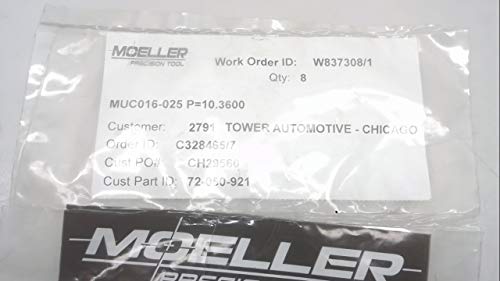 Moeller Precision Tool MUC016-025 p = 10.3600 - pacote de 8 - MUC016-025 p = 10.3600 - pacote de 8 -