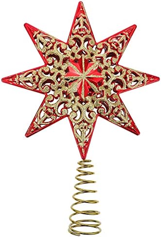 1PC Christmas Tree Star Topper Tree de Natal Ornamento de Natal Decoração de Tree Decoração para Festa de Celebração