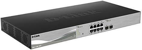 Switch D-Link Ethernet, 8 10 Port Gigabit Web Smart Web com 2 portas SFP+ Hub de Internet da rede