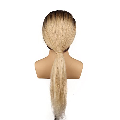 Hairway Manequin Head Human Human com ombros de 24-26 polegadas Manikin Treinamento Manikin Treinamento Cabeça Braidindo com grampo de mesa para cabelos de cosmetologia Barbeiro praticando
