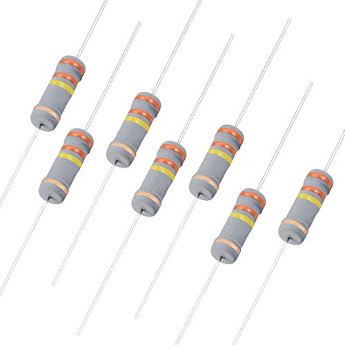 UXCELL 50PCS 330K OHM Resistor, 2W 5% Tolerância Resistores de filmes de carbono, 4 bandas para projetos eletrônicos