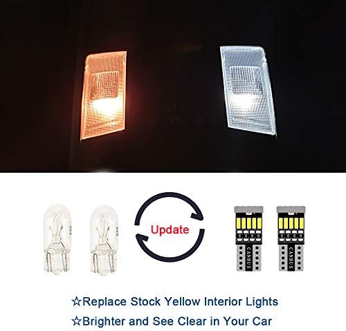 Kit de luzes LED interiores brancos de 6pcs para 2017 2018 2019 2020 2021 Honda Civic Super Bright LED Mapa Dome