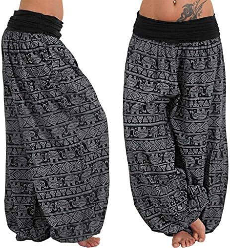 Calça de pijama de Natal para mulheres calças de lounge de faixas médias e pretas com bolsos calças de ioga de cordão