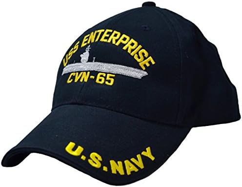 Eagle Crest USS Enterprise CVN-65 Cap de baixo perfil azul marinho