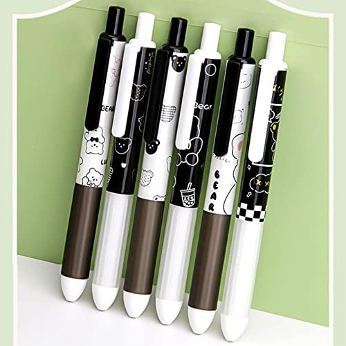 Mozxirz 6 pcs canetas de tinta gel de caneta de desenho animado