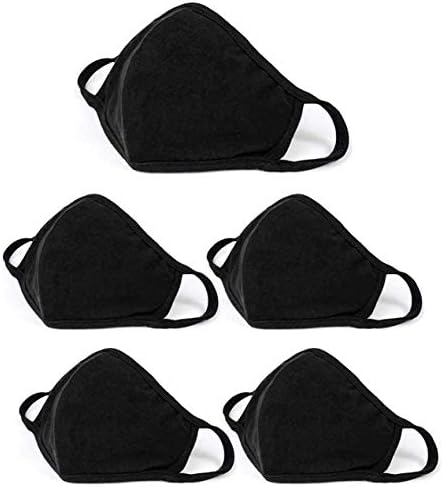 [5 pacotes] Cobertura da boca da moda unissex - Lavagem reutilável de algodão respirável Face_Masks