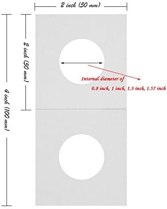 Moeda de moeda 2x2 Capinhando de papelão coleta de suprimentos para materiais de coleta de moedas, 4 tamanhos Moedancos