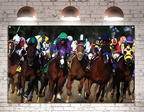 Kentucky Derby Booth Cenário Run para a Roses Jockey Horse Racing Party Photography Background Wall Decoration