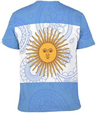 Argentina Paisley bandeira masculina e feminino gráfico de manga curta camiseta de verão pankneck tampa de camiseta