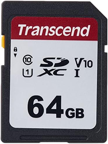 Transcend 512GB SDXC 300S Memory Card Uhs- I, C10, U3, V30, 4K, Full HD- TS64GSDC300S-E2