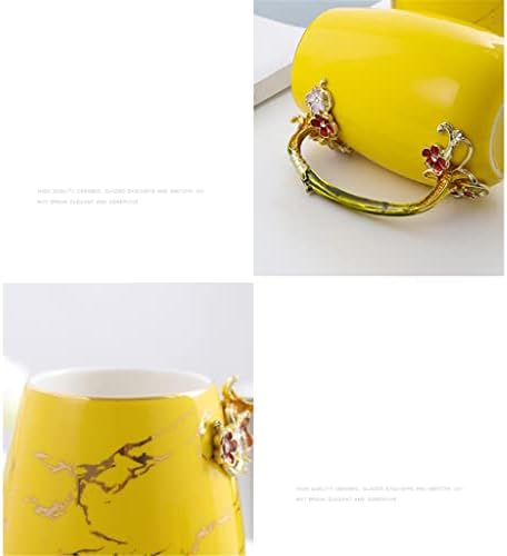 Zhuhw caneca cerâmica com colher de café da manhã caseiro leite com chá de chá de casal de leite de café com xícara de café
