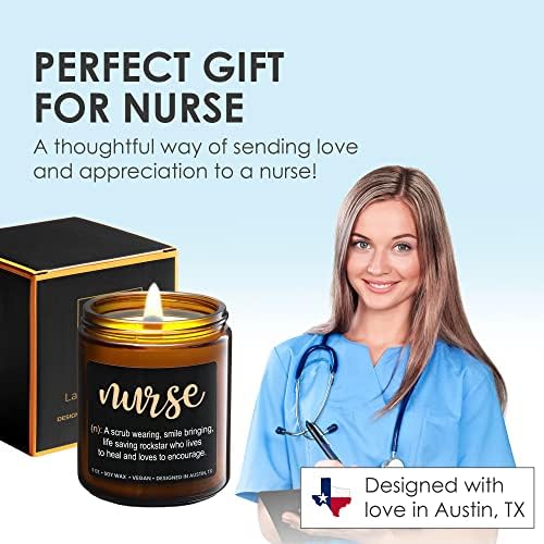 Enfermeira vela, enfermeira presentes para mulheres e homens, presentes da semana de enfermeiros para enfermeiros, presentes