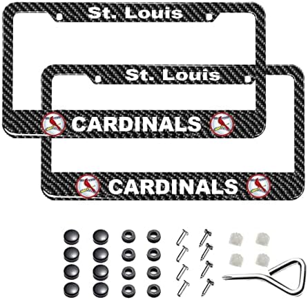 Quadro de placa compatível com o St. Louis Cardinals, fibra de carbono