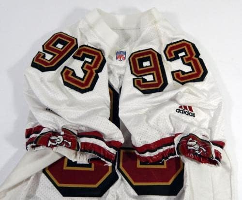 1999 San Francisco 49ers Richie #93 Jogo emitiu White Jersey 48 DP47028 - Jerseys não assinados da NFL usada