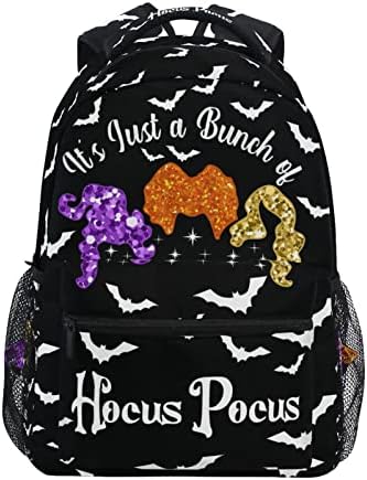 Swadaza Halloween Hocus Pocus School Backpack Hocus Pocus School Books Bookbags, Laptop de viagens Backpack College School Computer