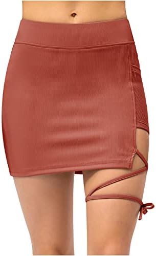 Mini -saia de renda feminina de shorts de verão Mini saia Skorts Casual High Wistide Athletic Workout Skort com bolsos
