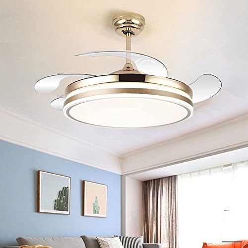 Preço da fábrica Moderno PMMA Invisível Fan Luz simplicidade acrílica Fã de escurecimento Tricromatic Fan Candelier