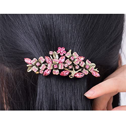Xjjzs cocar clipe de cabelo adulto ornamento fêmea de cabelo elegante ornamento de cabelo clipe horizontal do cartão de cabelo