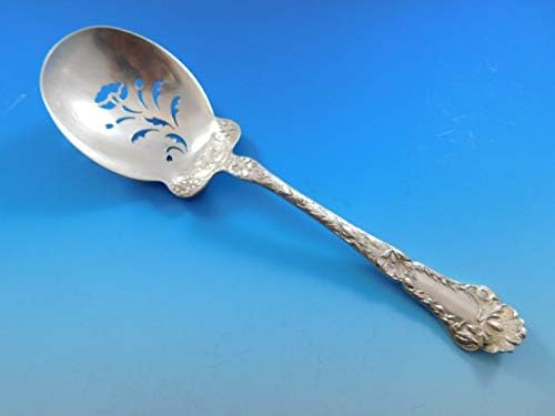Poppy por Gorham Sterling Silver Ice Spoon perfurada com papoilas 8 3/4