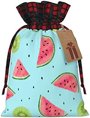 AllGobee Christmas Drawstring Gift Bacs Watercolor-Kiwi-Fruit-Summer