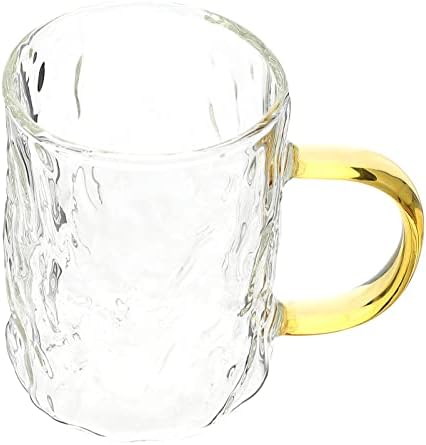 Acessório de copos de bestonzon com copo de copo de escritório barra de coquetel, maçaneta verde conveniente: bebida com chocolate água caseira de leite de cristal copos de vidro copos de vidro bebendo bebendo copos de bebida