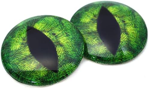 Designs com miçangas de Megan Dragão de pinheiro verde ou olhos de vidro de gato de 6 mm a 60 mm jóias de férias florestais,