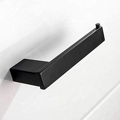 Suporte de papel higiênico 304 Acessórios de banheiro quadrado de acabamento preto montado em aço inoxidável montado em aço inoxidável