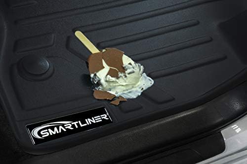 Smartliner Custom Fit Floor Mats 2 linhas Definir preto compatível com modelos padrão Toyota Camry 2018-2022 somente