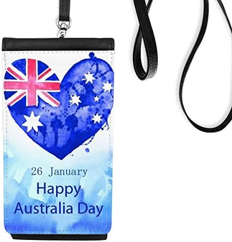 Austrália Happy Day Shape Shape Flag da Carteira da Carteira pendurada bolsa móvel bolso preto bolso preto