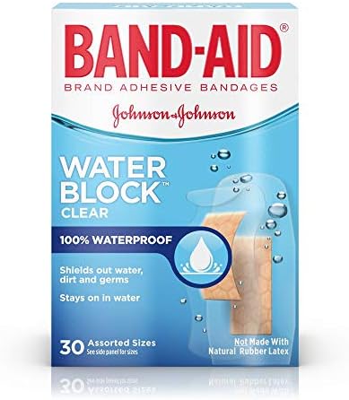Bandagens de band-aid bloco de água mais tamanhos claros e variados 30 cada