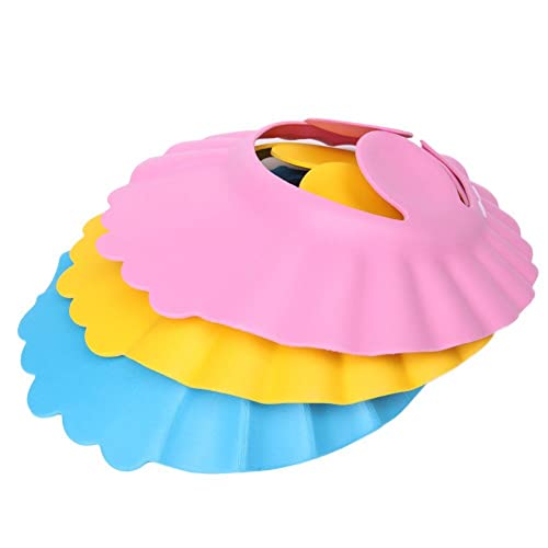 1Pieces Capinha de chá de bebê, proteção de cabelo de banho ajustável suave para a cor do bebê randomeiy