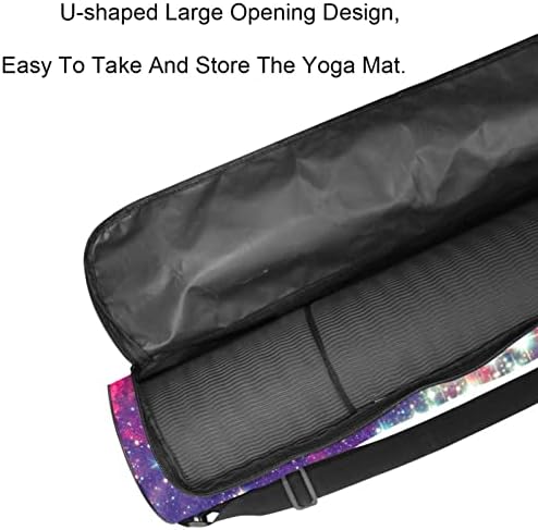 Ratgdn Yoga Mat Bag, Galaxy Nebula Star Dust Exercício de Yoga Mat Carrier Full-Zip Yoga Mat de transporte