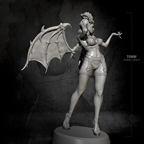 Goodmoel 75mm 1/24 Fantasy Banshee Warrior Resin Kit Figura Unessada e não pintada em miniatura/CK-3328