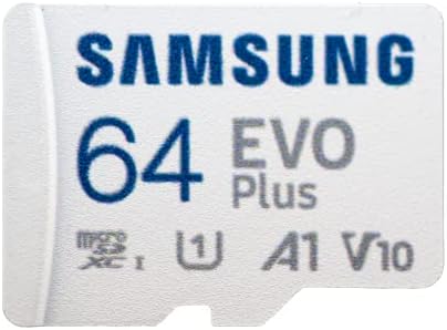 Samsung 64 GB Micro SDXC EVO Plus Card com adaptador Funciona com o pacote A1 do Samsung Galaxy A72, A52, A52 5G Cell Clel