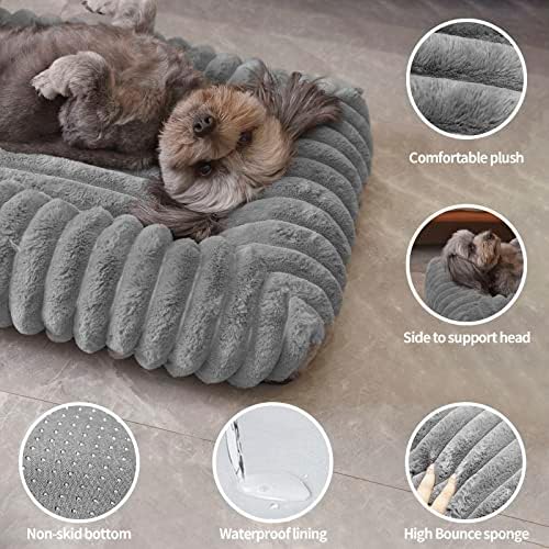 Camas de cachorro Kmfyzye para cães médios - cama de cachorro lavável e luxuosa, cama de estimação para cães pequenos, à prova