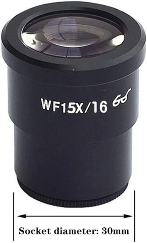 Equipamento de microscópio de laboratório WF15X 16mm Microscópio de zoom de zoom High Olhepiont lente de lente ocular lente Tamanho da montagem de vidro de vidro 30 mm e escala de leitura Acessórios de microscópio de 0,1 mm