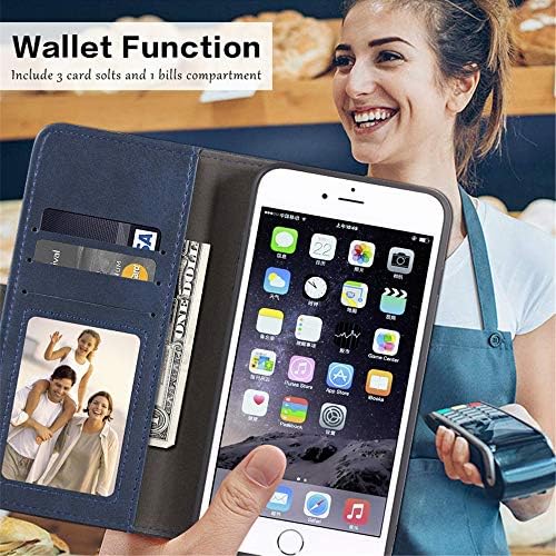 Shantime para Huawei Honor X8a 4G Case, Caixa de carteira de couro com dinheiro e slots de cartão TPU Soft capa de ímã da capa traseira
