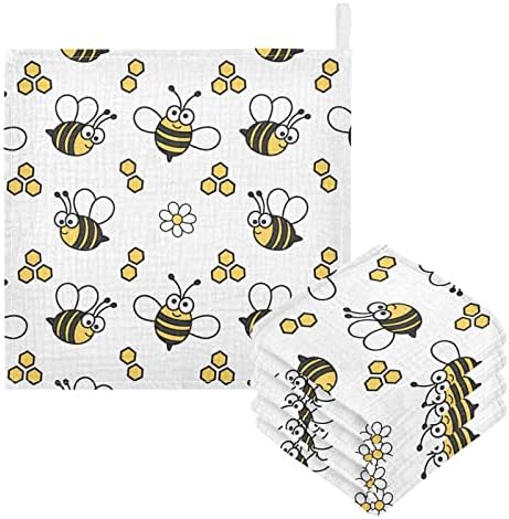 Vvfelixl Baby Tloths Cotton Cotton Baby Bee Baby Muslin Floths Toalha de rosto macio para bebês para recém