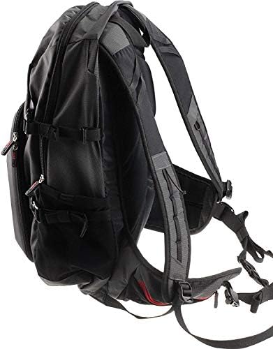 Backpack da câmera de ação da Navitech e kit de combinação de acessórios 8-em-1 com cinta de tórax integrada-compatível com a câmera de ação preta do Goextreme Black+4K