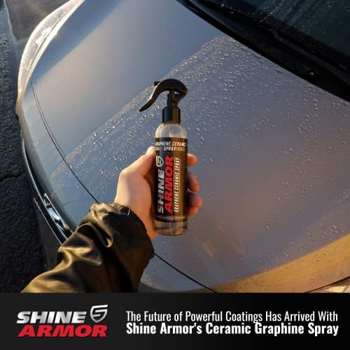 Shine Armour Grafeno Casal de cerâmica para carros pulverizar altamente concentrado para proteção de tinta de veículo e spray de brilho para pneus para limpador de rodas para detalhes do carro
