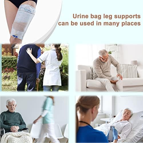 2pcs categor de sacolas do cateter, ferramentas de tecido para o apoio de sacos de urina de incontinência feminina, tampas de pernas