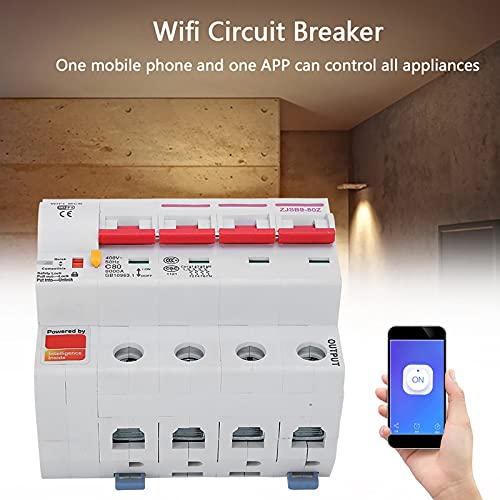 AC220V Smart Wi-Fi Disjuntor de circuito miniaturas disjuntor PA66-DSM Flame retardante Suporte de shell Wi-Fi Mobile App Control