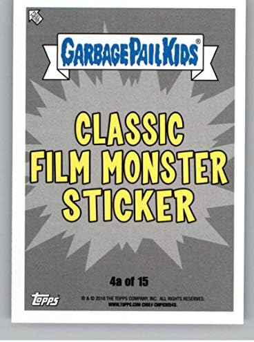 2018 Topps Garbage Bail Kids Oh, o filme clássico de terror, Monster A 4A Reflexão Les Les Official Non-esporting Card em NM ou melhor