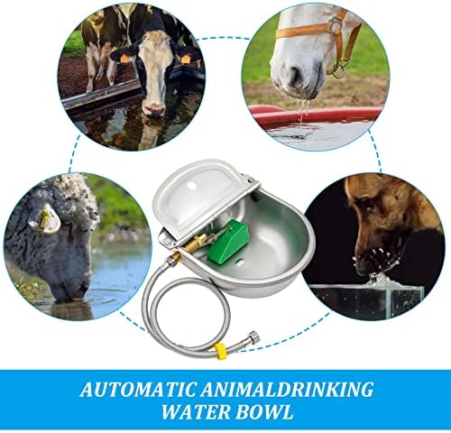 Muduoban Automático Animal Potable Water Bowl Kit Horse Regelando Distribuidor 304 Aço inoxidável com válvula de flutuação para
