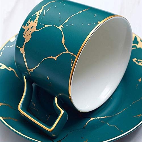 Cujux Marble Cerâmica Cépo de Copo Colher de Colher 200 ml Copa de Tea Nórdica Copa Porcelana Mate