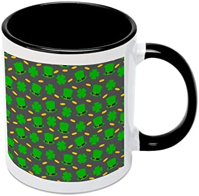 Caneca de cerâmica de St. Patrick Creative Black Inside Coffee Cup de canecas Durável Handal