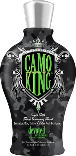 Criações dedicadas Camo King Black Bronzing Loção - 12,25 oz.