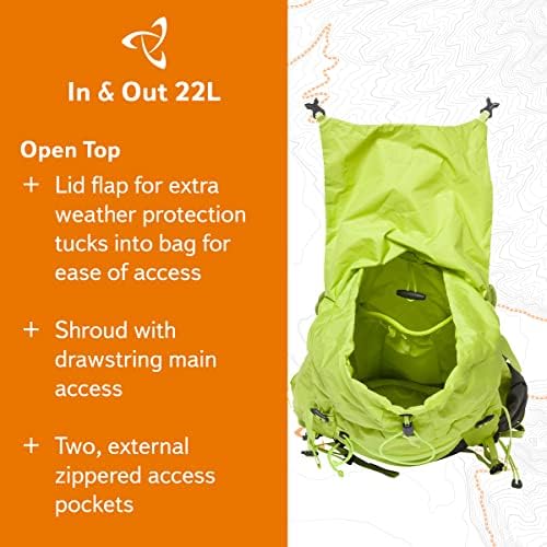 Mystery Ranch In and Out Backpack - Pacote dobrável leve, Limeade 22L