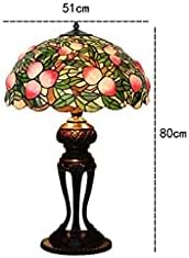 Lâmpada de mesa Renslat, lâmpada de mesa de vitral, Arte artesanal vintage, lâmpada de lâmpada de lâmpada de cabeceira